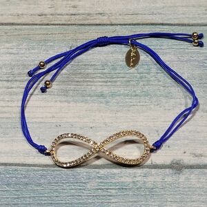 Infinity Gold Sparkly Cord Bracelet.
